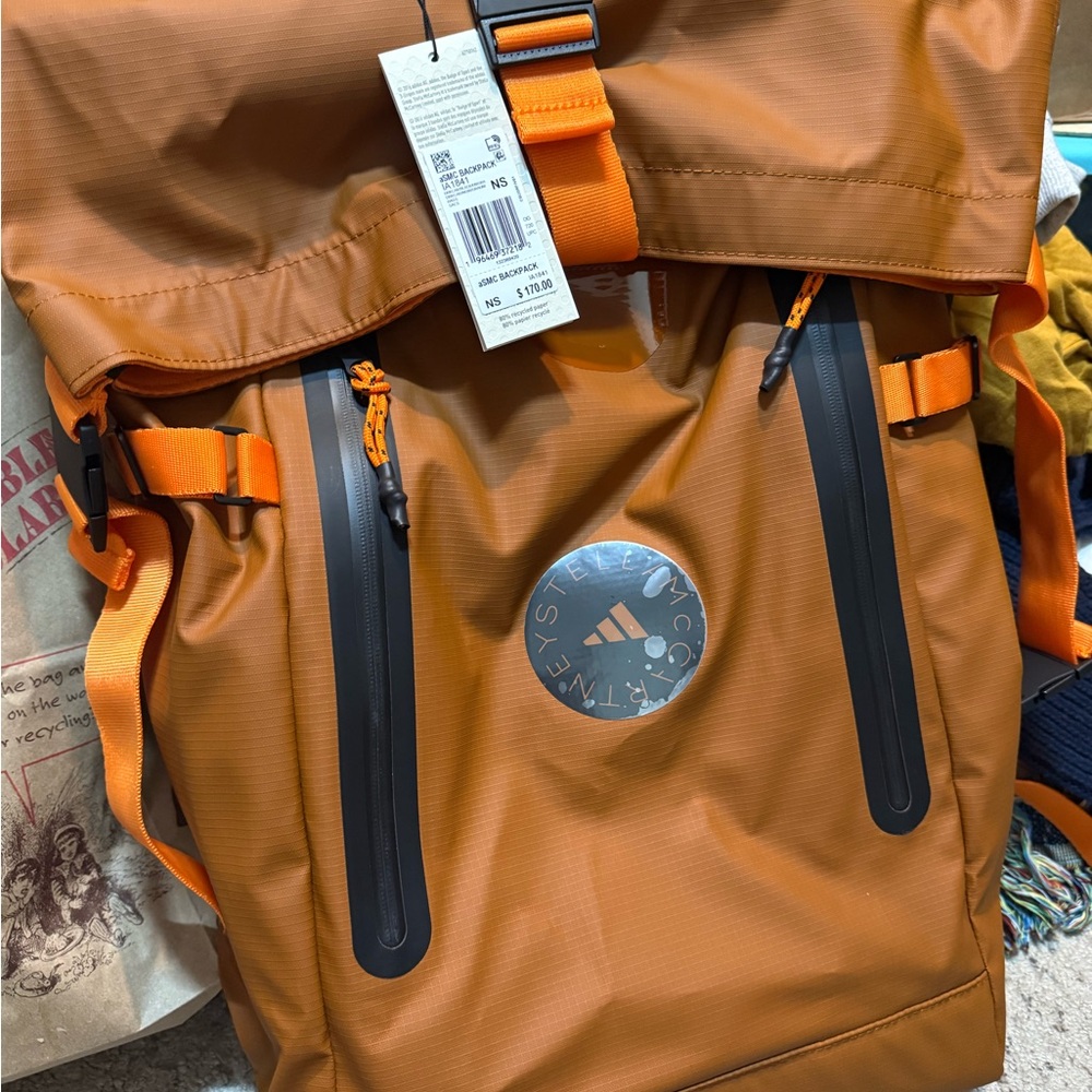Adidas Stilla Mc Cartneys Tan and Orange unisex waterproof Backpack